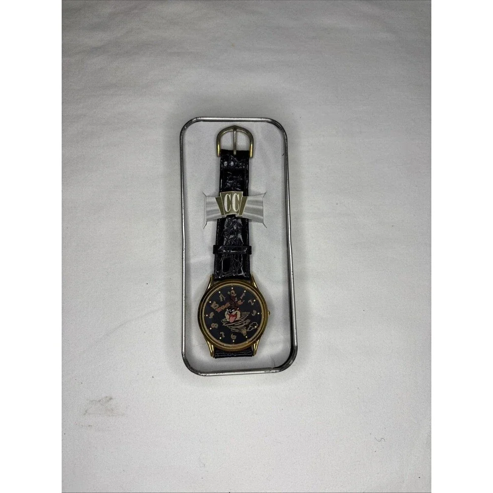 Armitron Looney Tunes Watch Unisex OS Black Good Taz 1992 Vintage 2200/44F